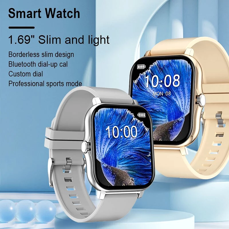 Smart Watch Bluetooth Call Dialing Information Push 1.69 Touch Screen Multi Sport Mode Weather Custom Dial Sports Bracelet