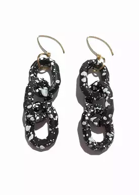 Splatter Paint Chain-Link Earrings