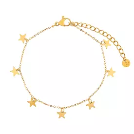 Stainless steel BRACELET A LOT OF STARS - CHILD - GOLD