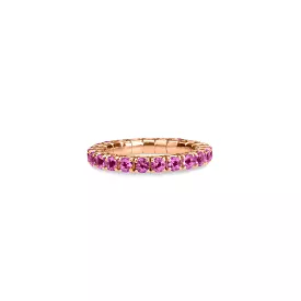 Stretch & Stack Pink Sapphire Eternity Rings, .6-3.0 Carats