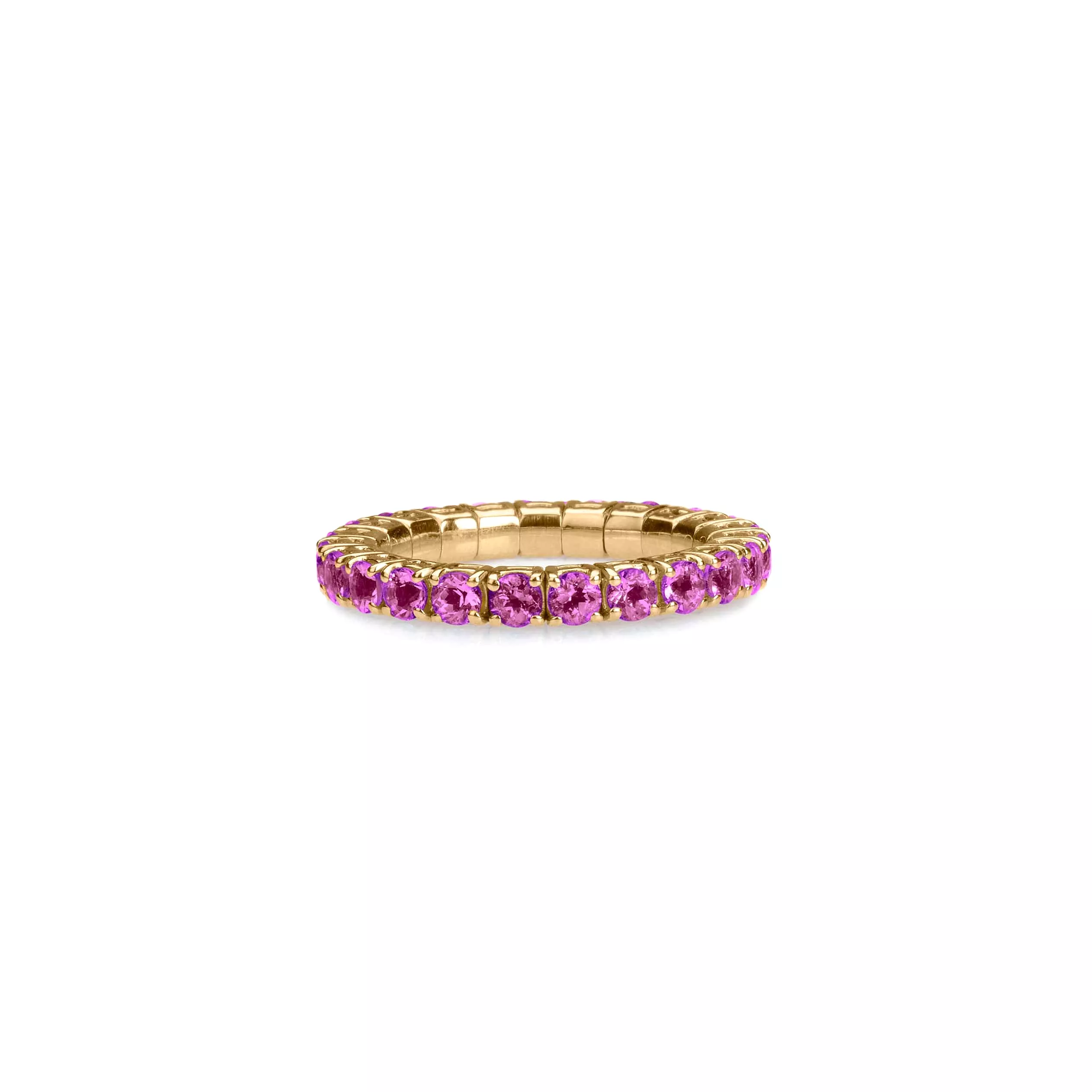 Stretch & Stack Pink Sapphire Eternity Rings, .6-3.0 Carats