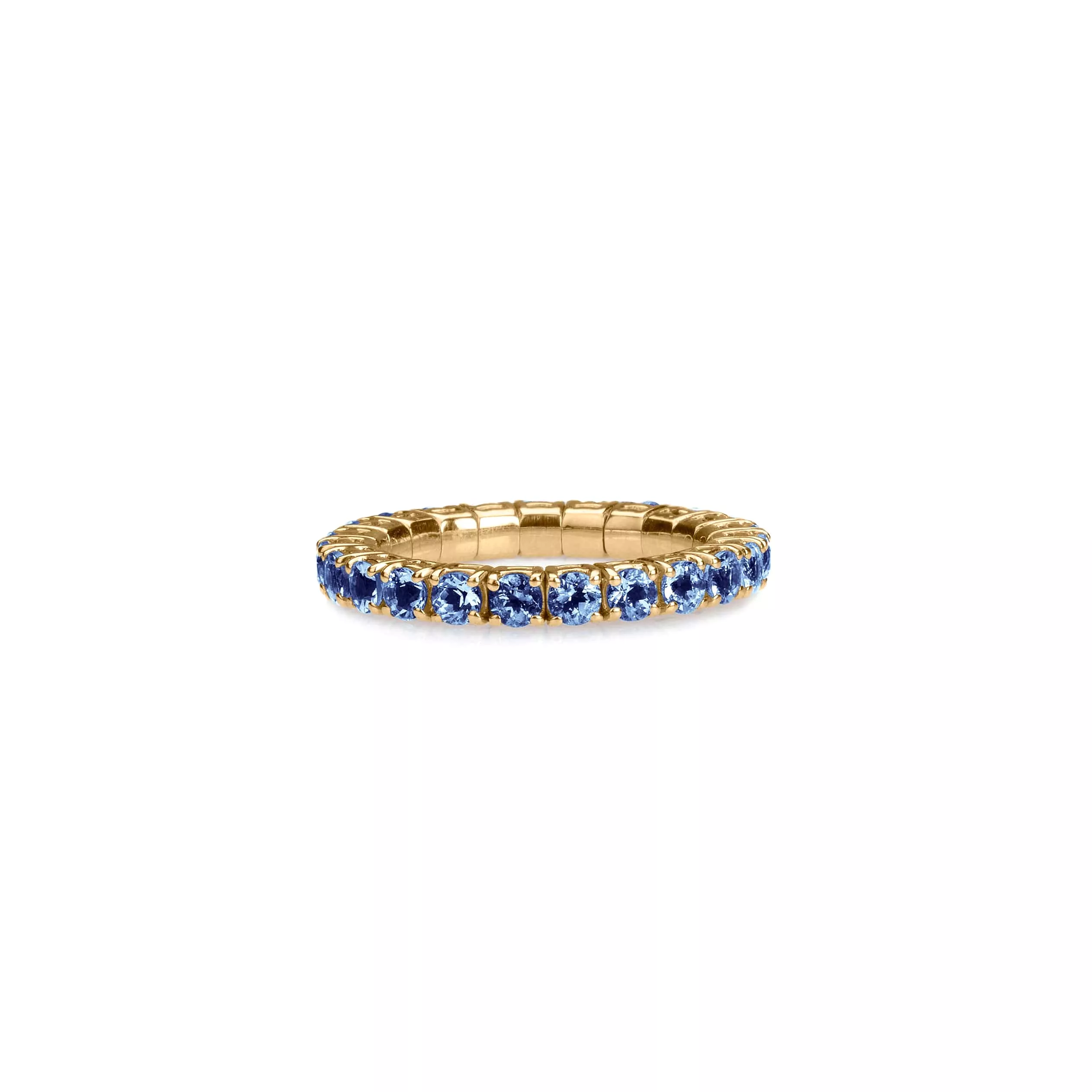 Stretch & Stack Sky Blue Sapphire Eternity Rings, .6-3.0 Carats