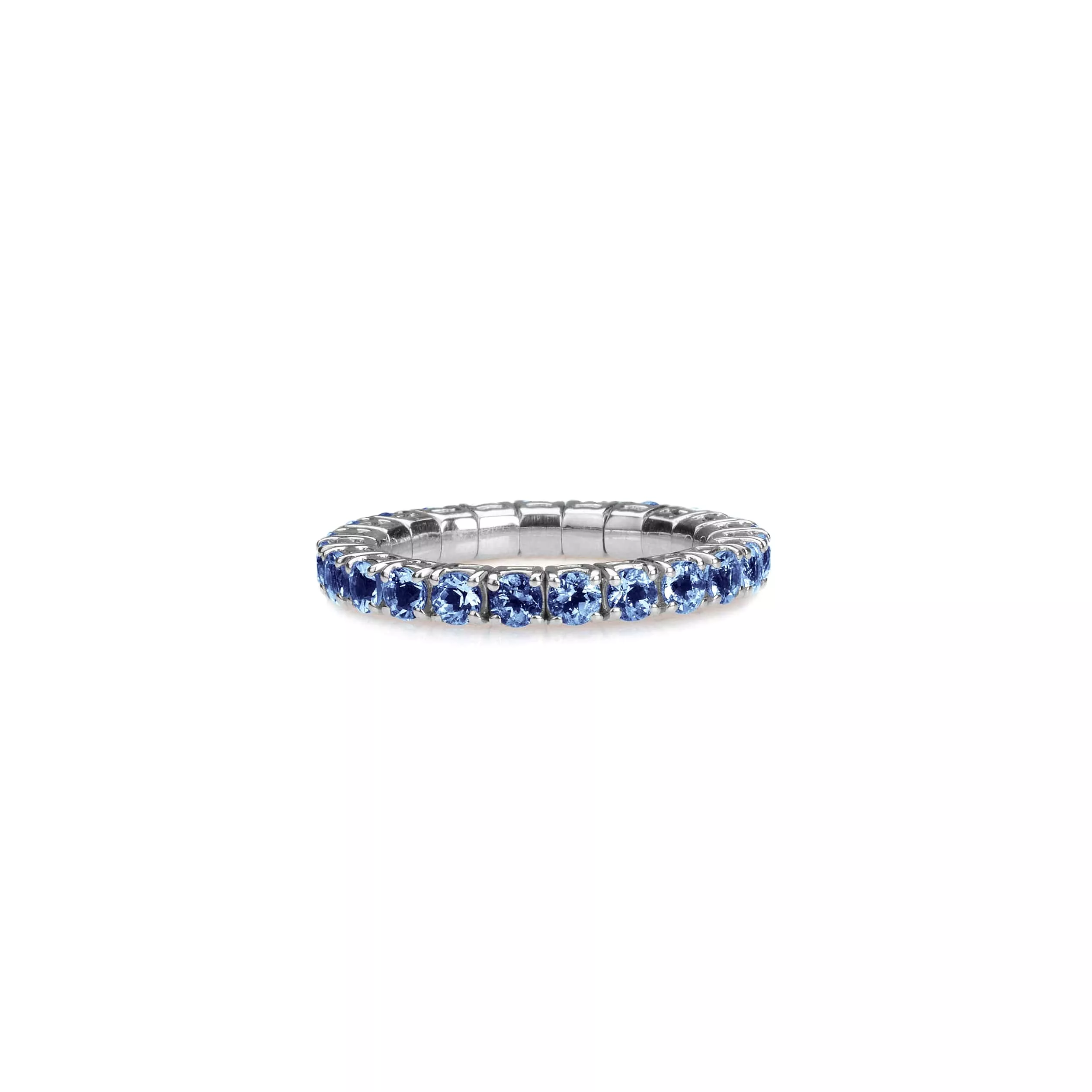 Stretch & Stack Sky Blue Sapphire Eternity Rings, .6-3.0 Carats