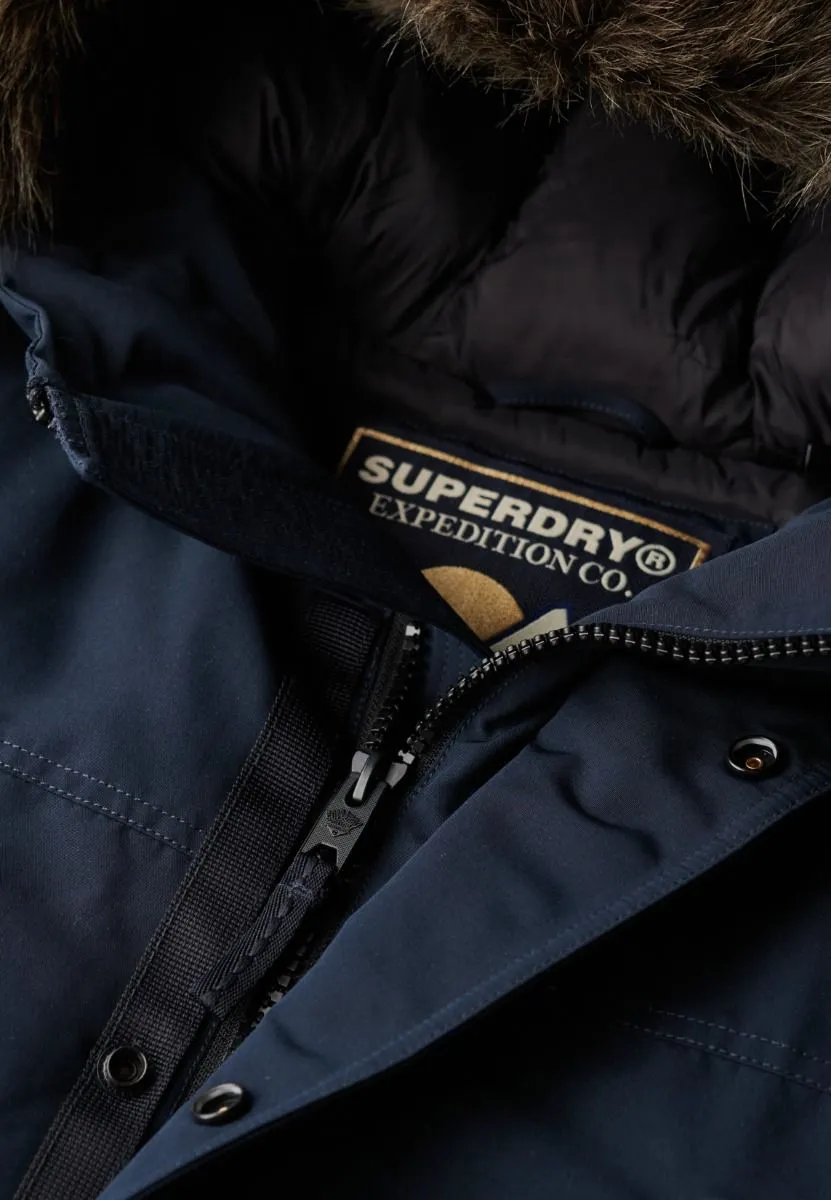 Superdry Everest Faux Fur Parka Jacket Eclipse Navy