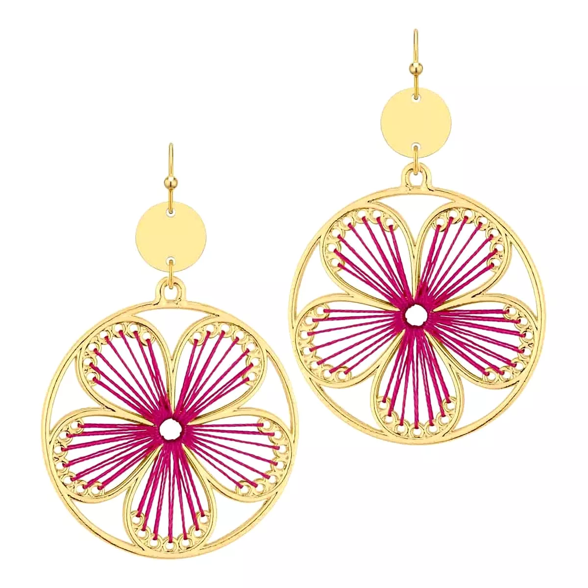 Threaded Flower Earrings