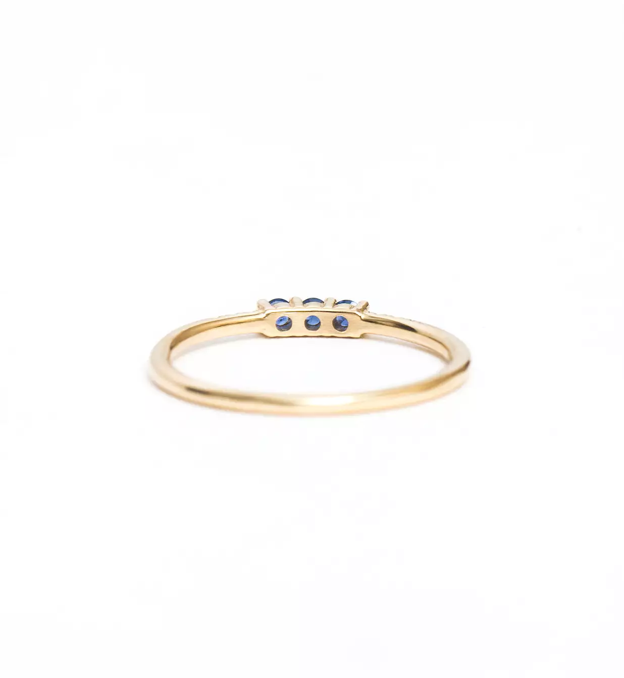 Three Sapphire Equilibrium Ring