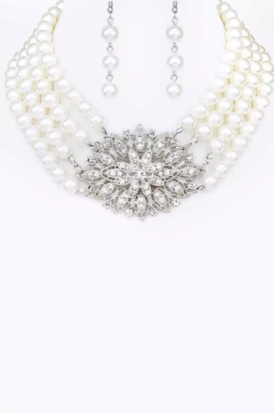 Three Strand Pearl Necklace