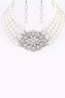 Three Strand Pearl Necklace