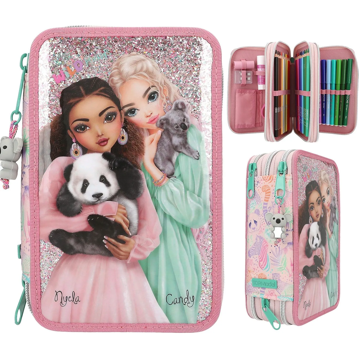 TOPModel Triple Pencil Case Wild