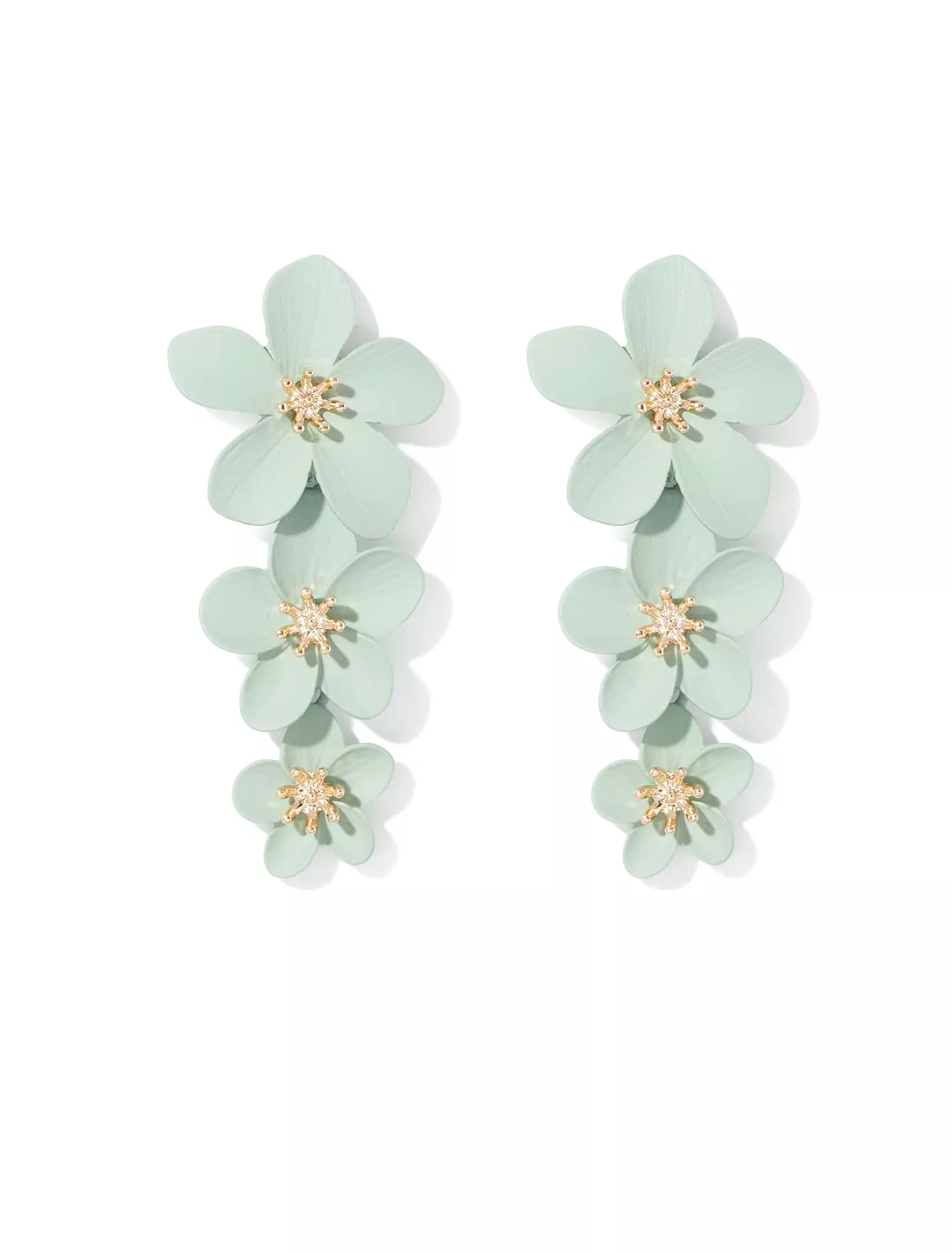 Trinny Triple Flower Camy Drop Earrings