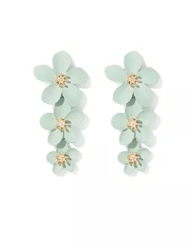 Trinny Triple Flower Camy Drop Earrings