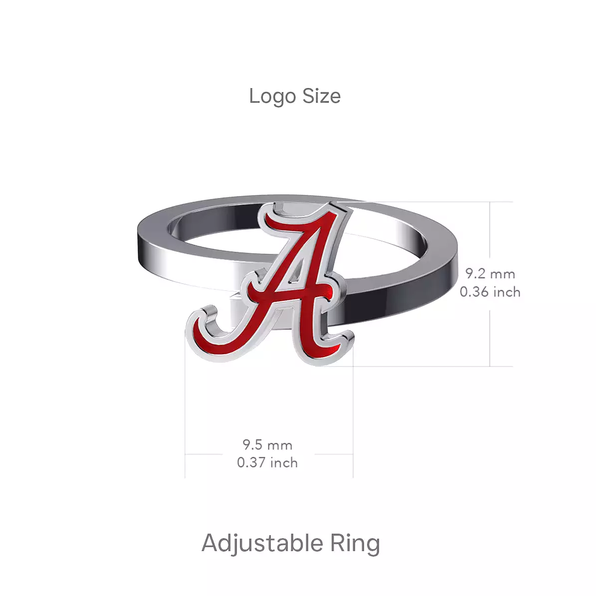 University of Alabama Bypass Ring - Enamel