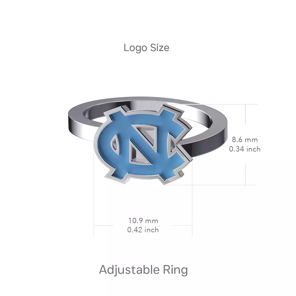 University of North Carolina Bypass Ring - Enamel