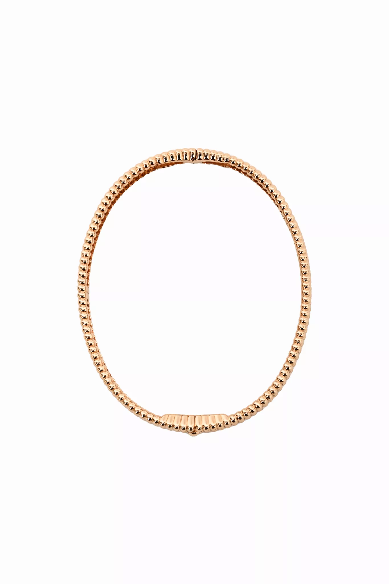 Van Cleef & Arpels 18K Rose Gold Perlee Signature Medium Model Bracelet 17mm