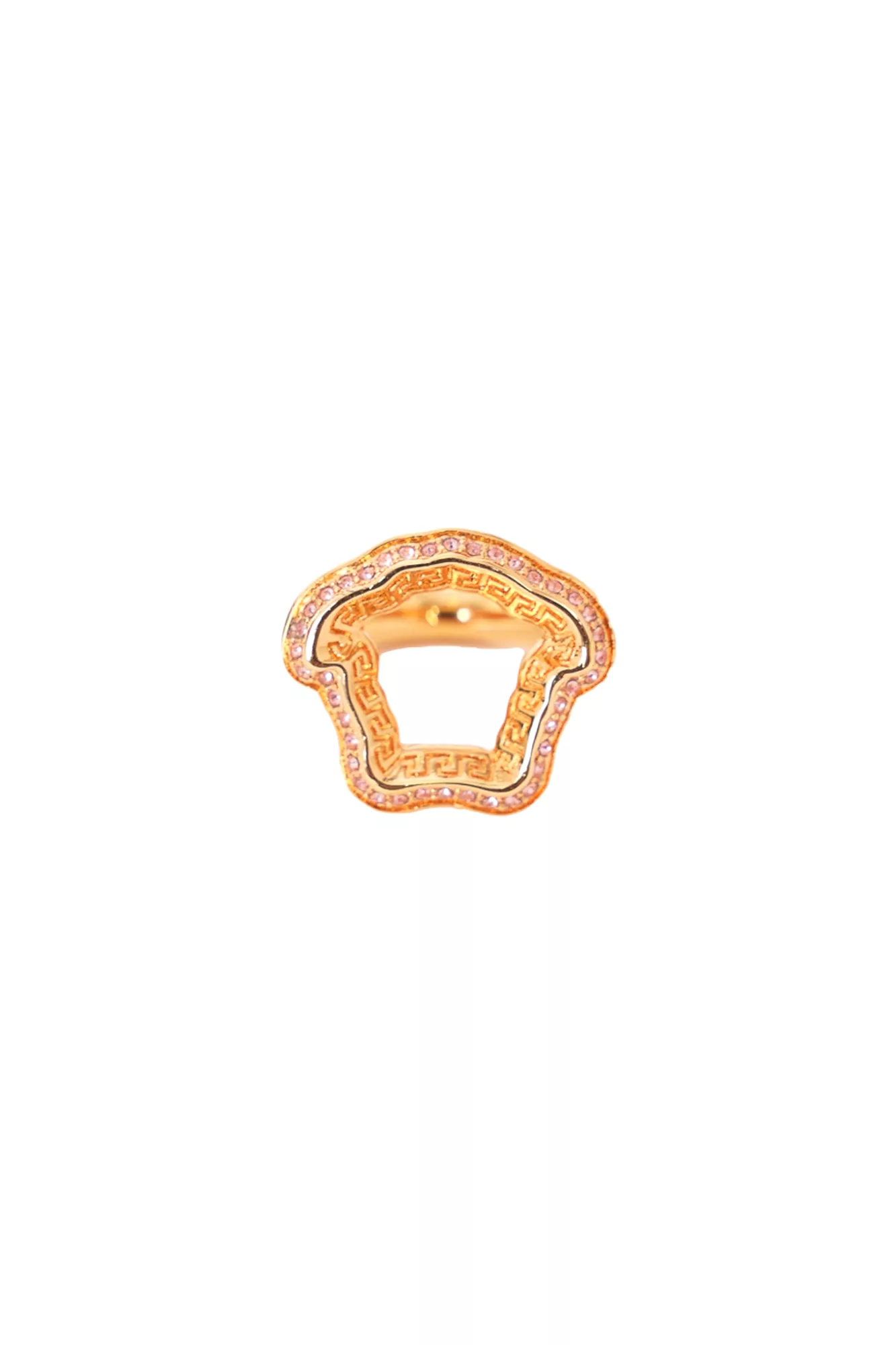 Versace Gold Metal Medusa Ring Size 6