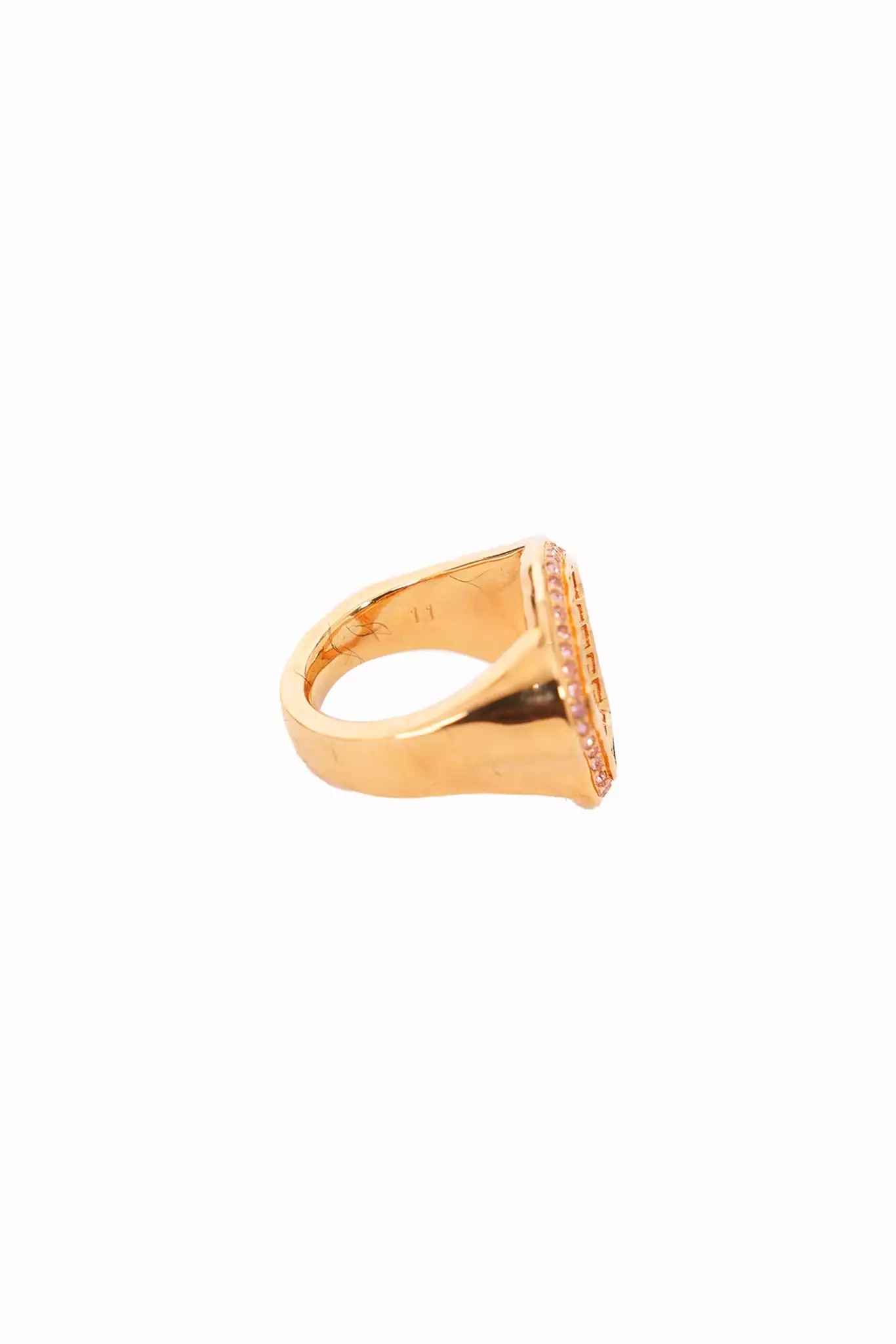 Versace Gold Metal Medusa Ring Size 6