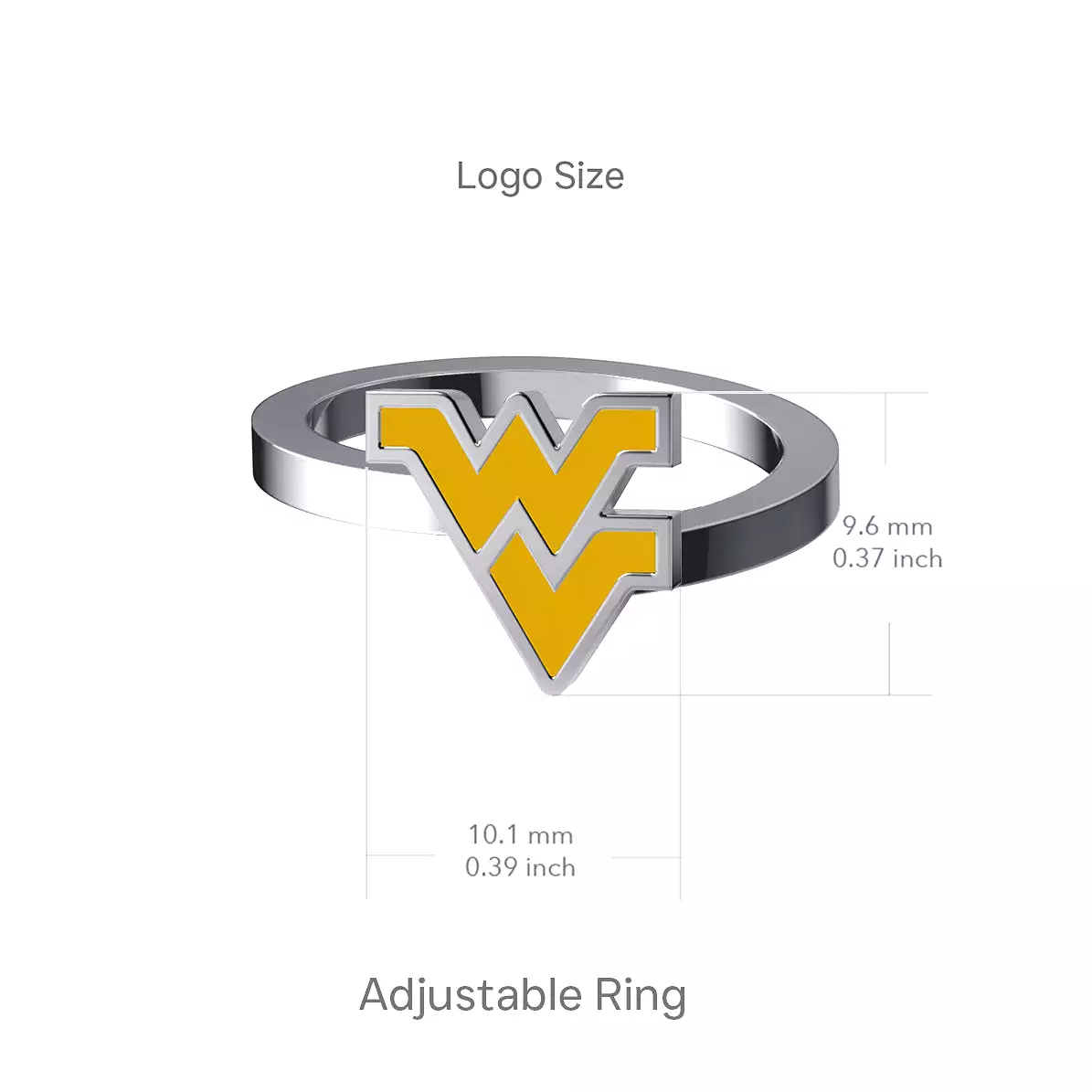 West Virginia University Bypass Ring - Enamel