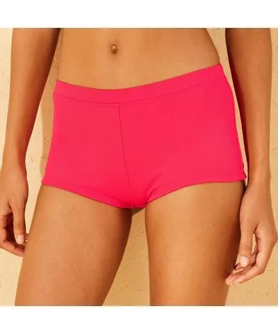 Wild Fable Women's Ribbed Textured Low-Rise Cheeky Swim Boyshorts