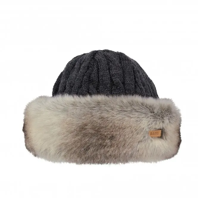 Womens Faux Fur Cable Bandhat